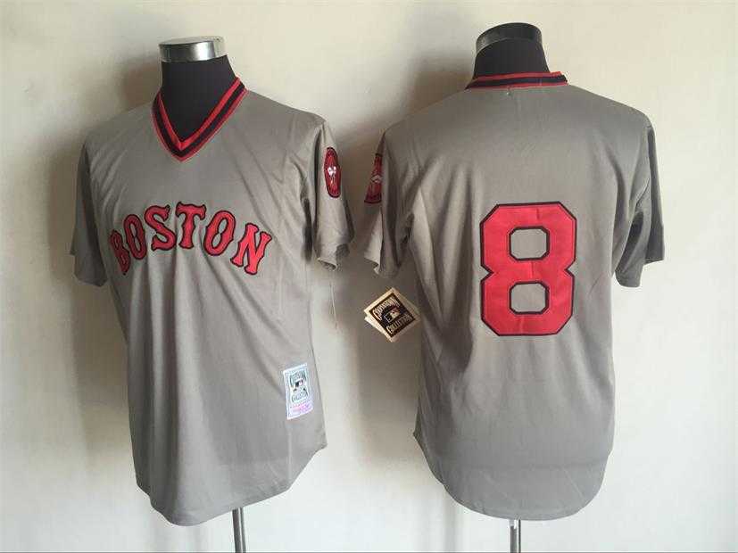 Boston Red Sox #8 Carl Yastrzemski Gray Mitchell And Ness Throwback Pullover Stitched Jersey,We sell and wholesale Boston Red Sox #8 Carl Yastrzemski Gray Mitchell And Ness Throwback Pullover Stitched Jersey on line form chian!